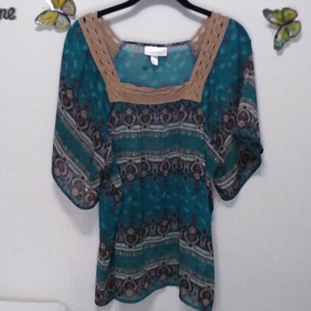 Dressbarn in women's Sz Xl bohemian top